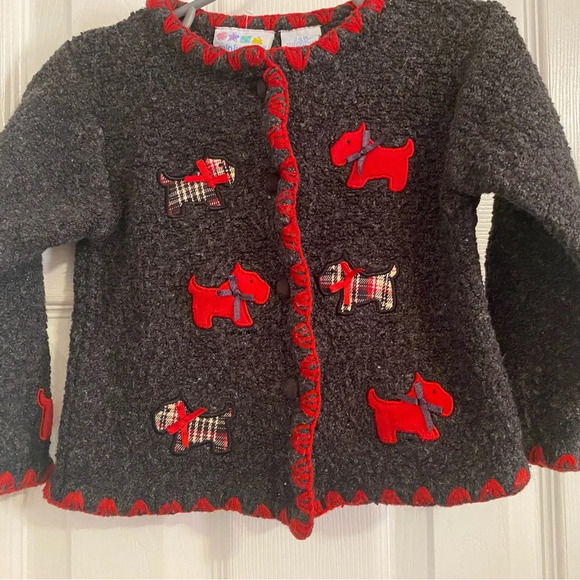Miniwear Scottie Dog Cardigan - Picture 1 of 11